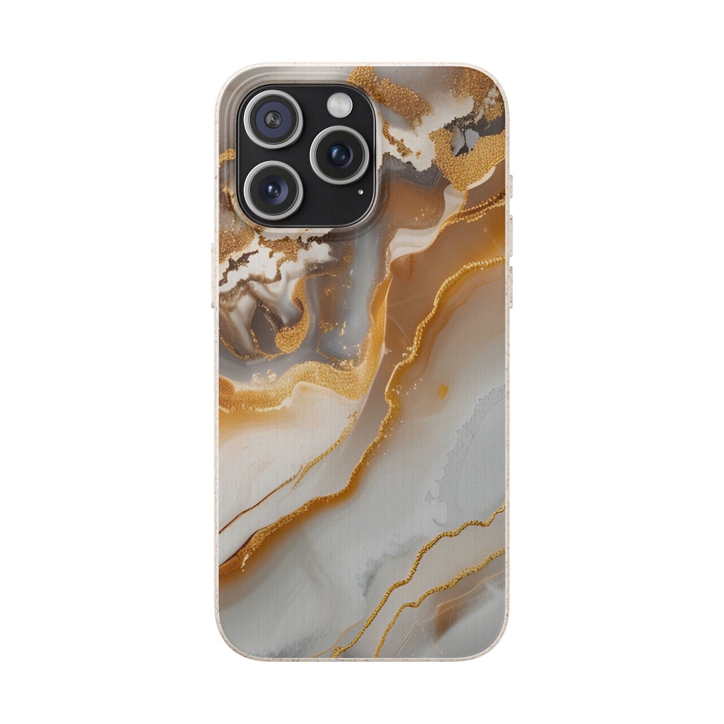 Biodegradable Marble Phone Case — Earth-Tone Agate, Eco-Friendly Phone Cover for Apple iPhone and Samsung Galaxy.