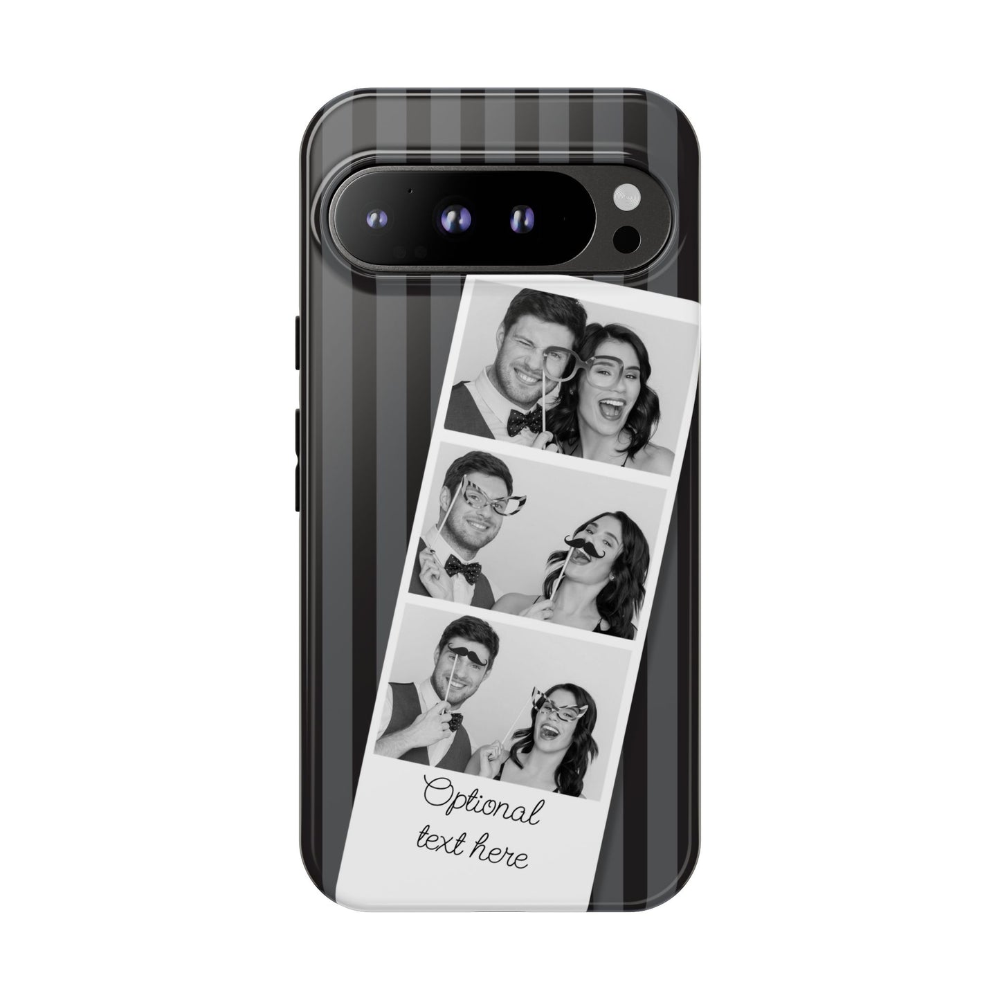 Customisable Three Image Retro Photobooth Design Tough Case for Apple iPhone, Samsung Galaxy and Google Pixel.