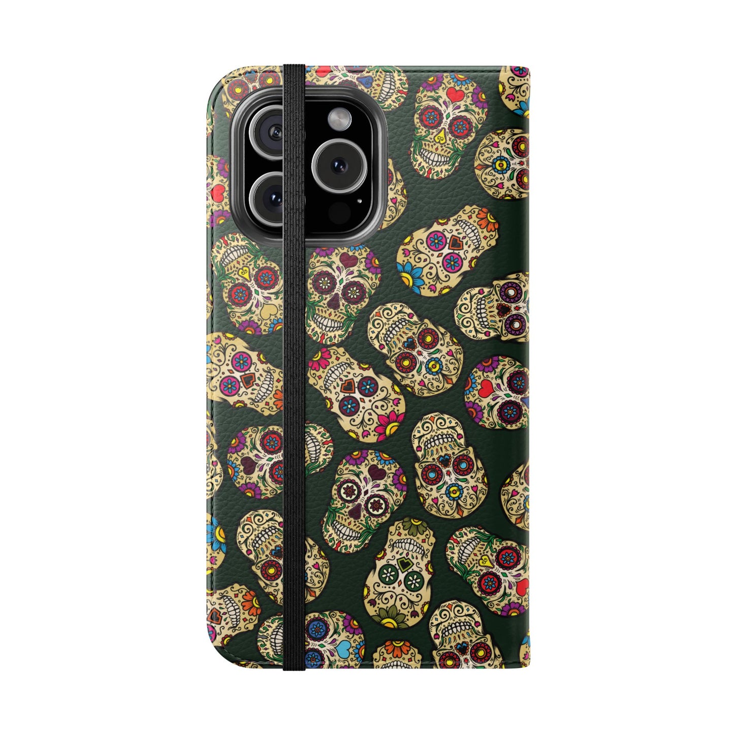 Sugar Skulls Flip Phone Case — Flip Wallet Cover