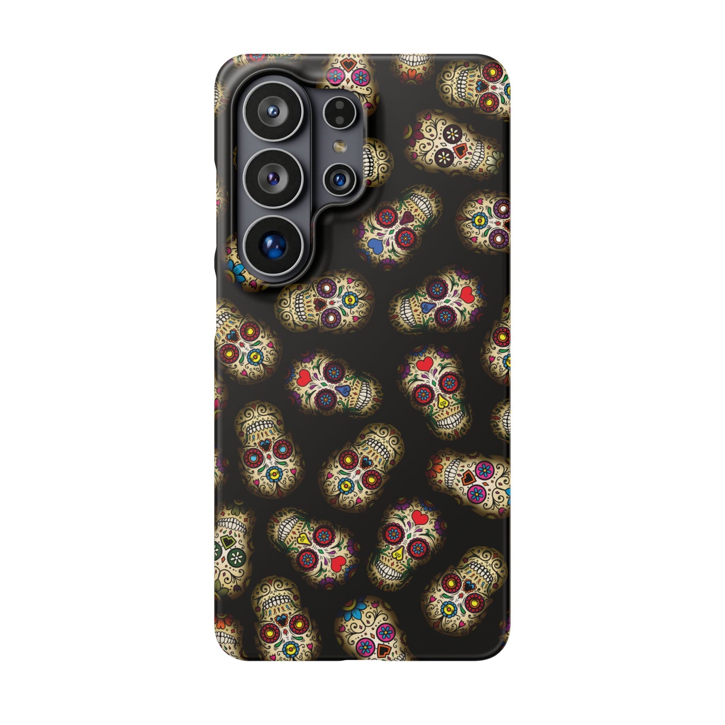 Sugar Skull — Day of the Dead Floral Slim Case for Apple iPhone, Samsung Galaxy and Google Pixel.