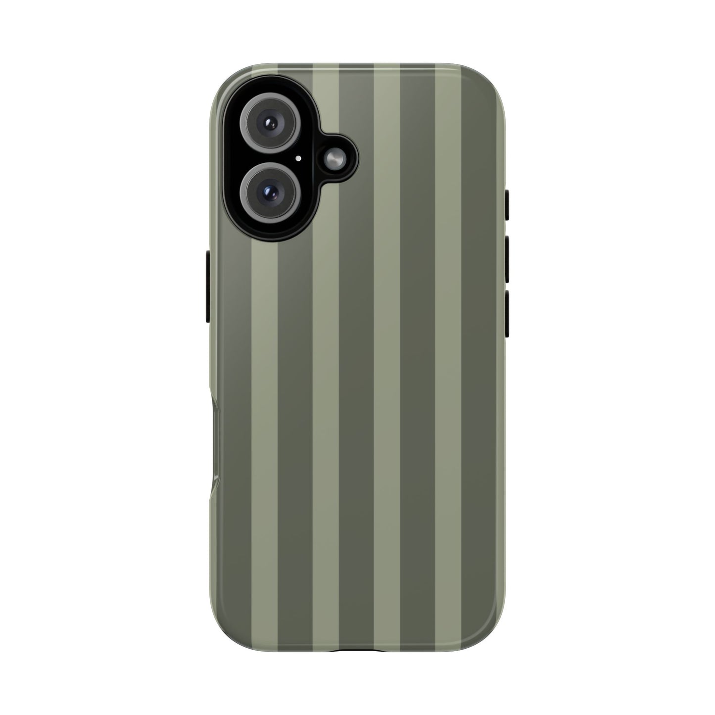 Olive Striped Tough Phone Case — Durable Military-Inspired Protective Cover