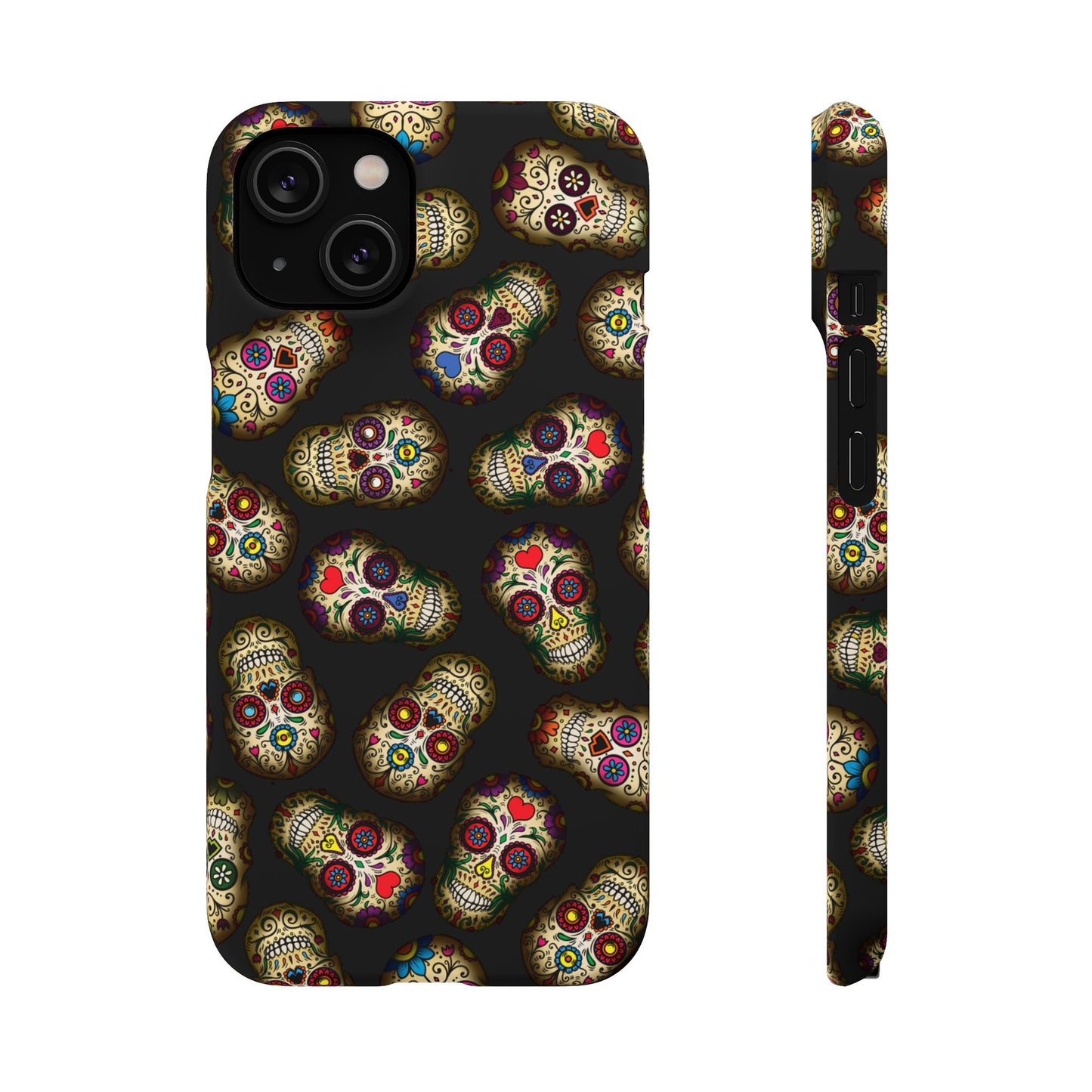 Sugar Skull — Day of the Dead Floral Slim Case for Apple iPhone, Samsung Galaxy and Google Pixel.
