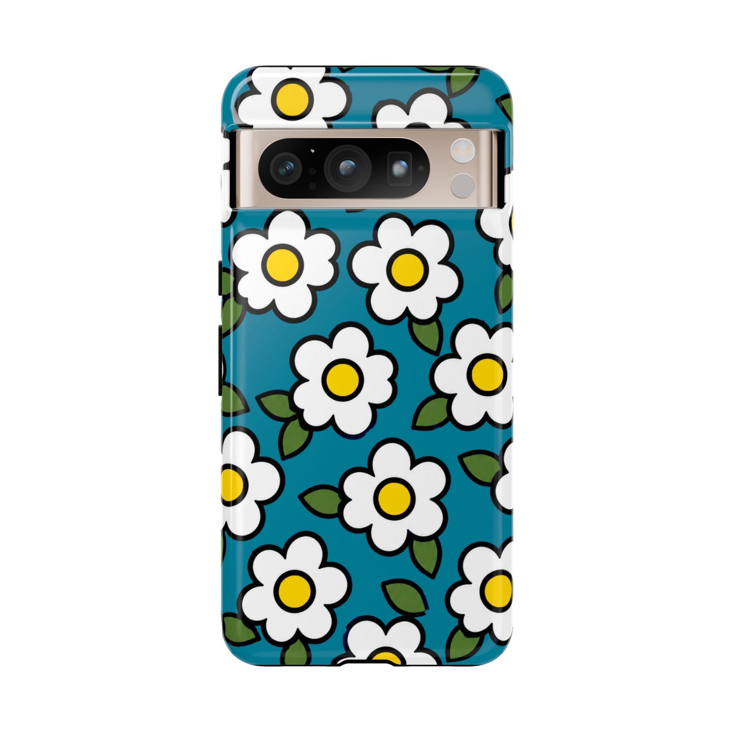 Blue Daisy Tough Phone Case — Floral Protective iPhone Cover