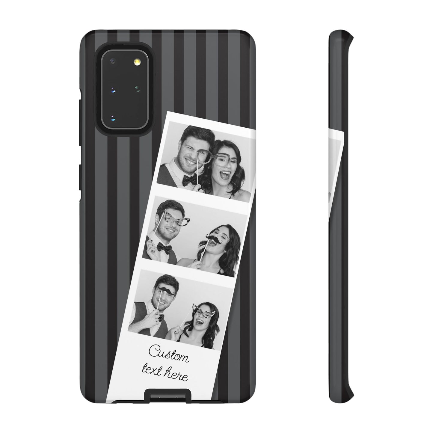 Customisable Three Image Retro Photobooth Design Tough Case for Apple iPhone, Samsung Galaxy and Google Pixel.