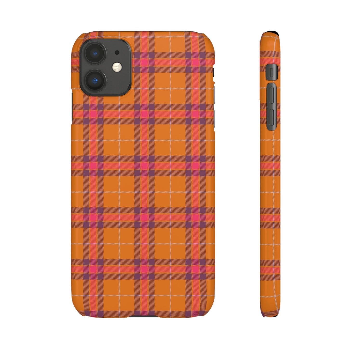 Orange Plaid Snap Phone Case — Autumn Plaid Phone Case