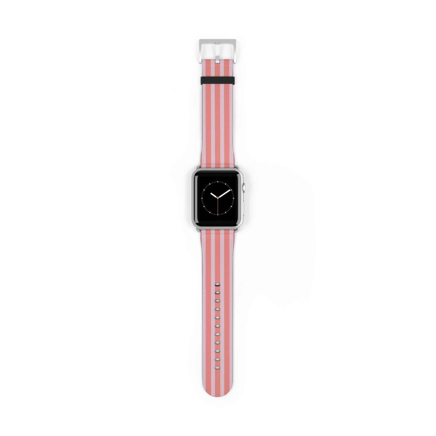Pink Striped Silicone Watch Band – Slim Fashion Apple Watch Strap
