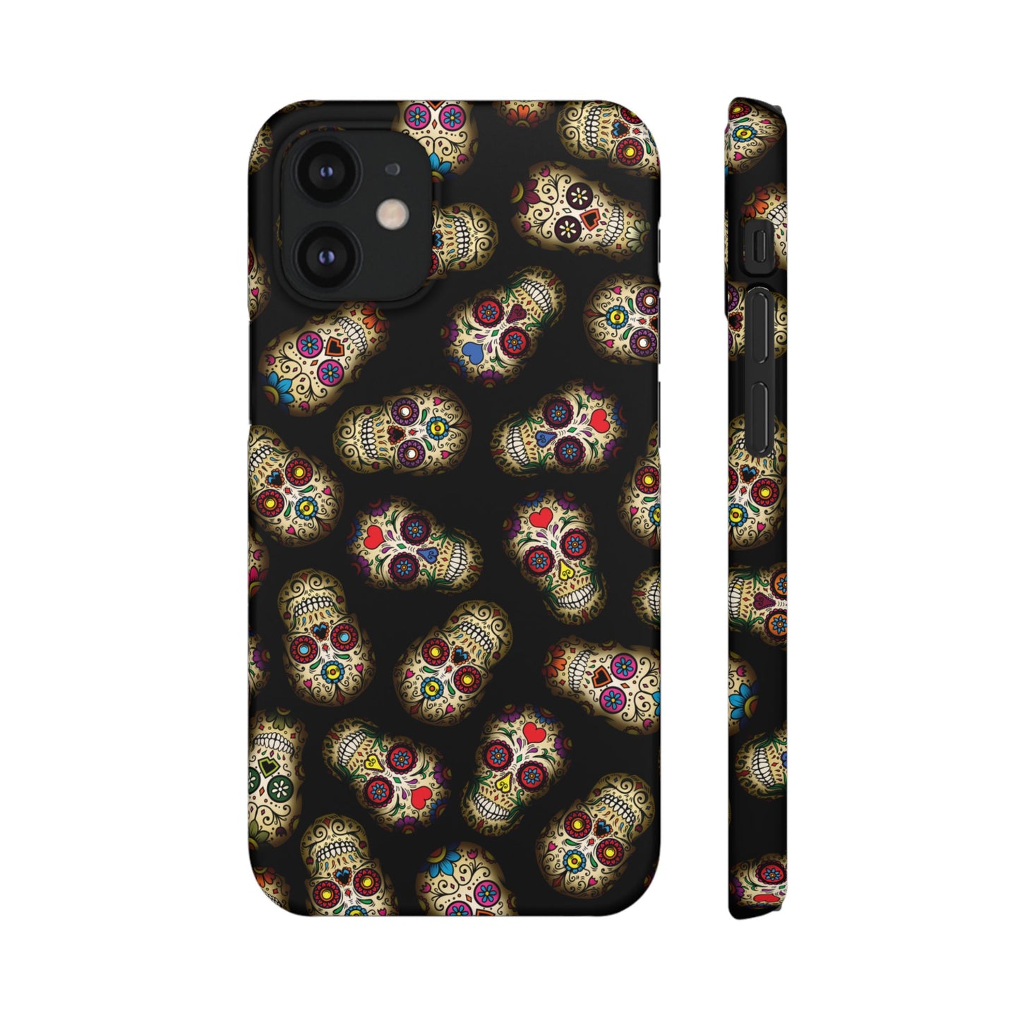 Sugar Skull — Day of the Dead Floral Slim Case for Apple iPhone, Samsung Galaxy and Google Pixel.