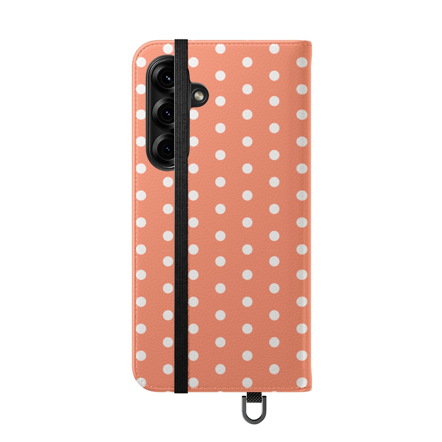 Polka Dot Flip Phone Case — Salmon Polka Dot Wallet Cover