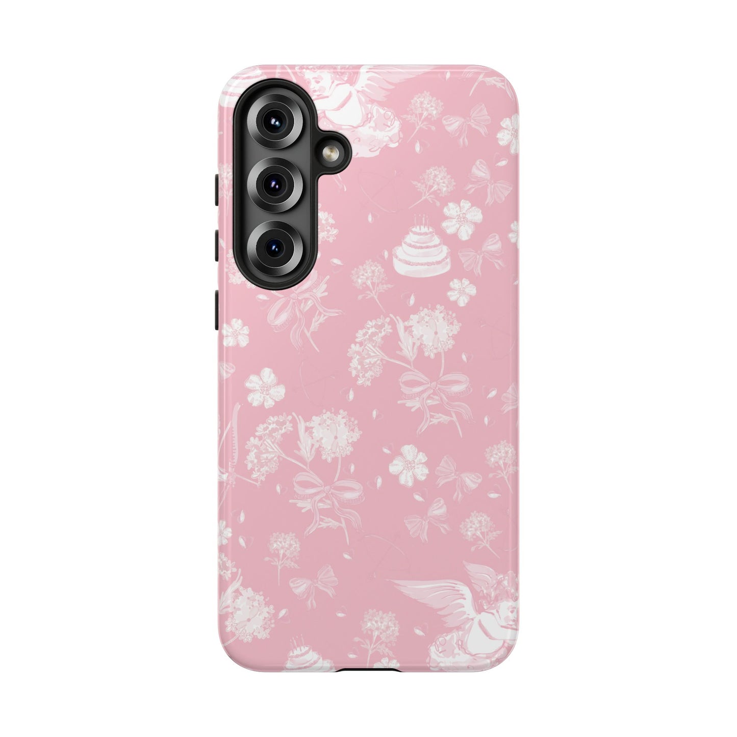 Floral Pink Tough Phone Case – Lightweight Protective Cover