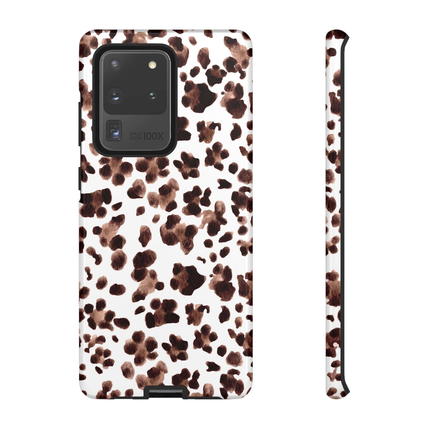 Brown Cowhide Print Phone Case — Tough Protective iPhone Cover