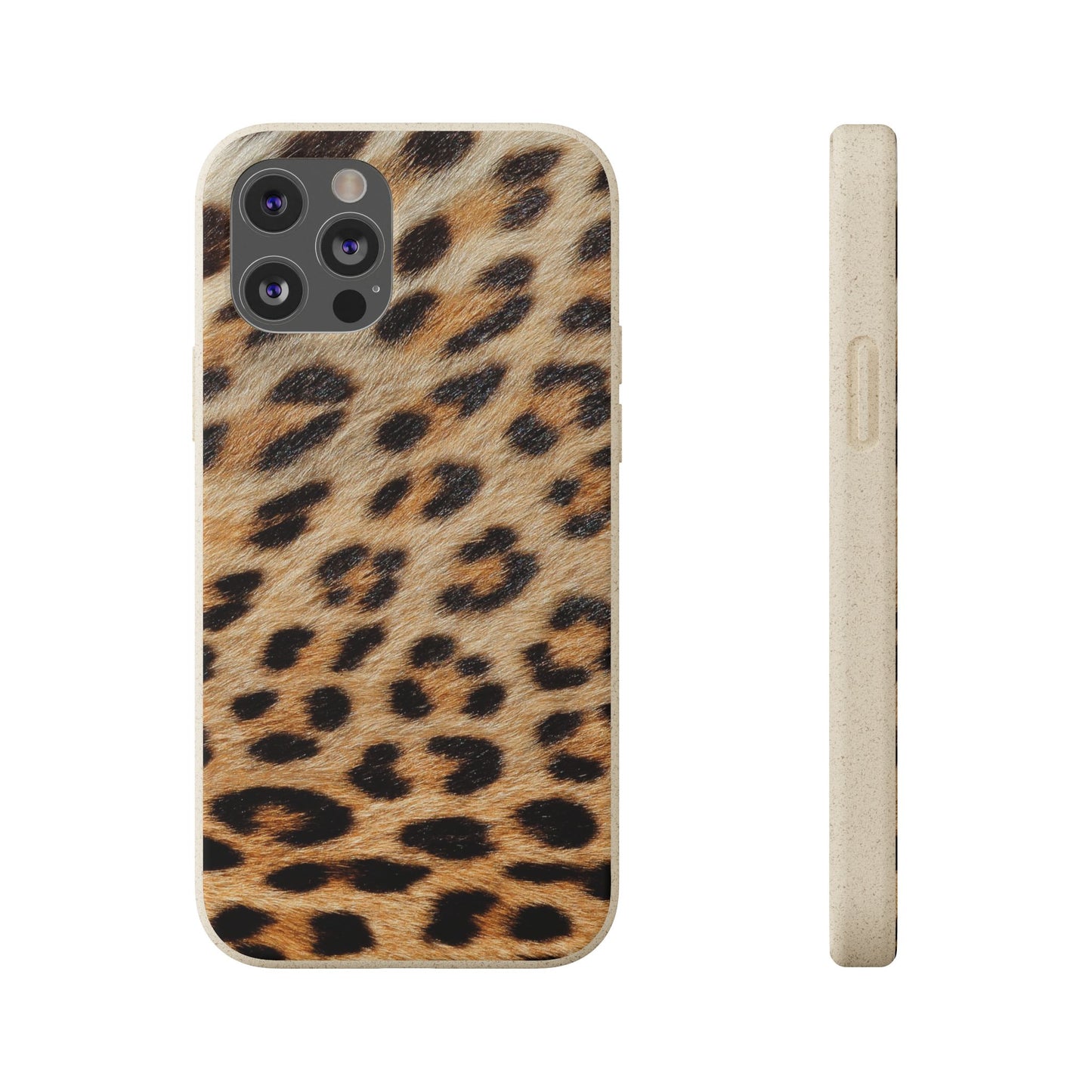 Leopard Print Biodegradable Phone Case — Eco-Friendly Animal Print Phone Cover for Apple iPhone and Samsung Galaxy.