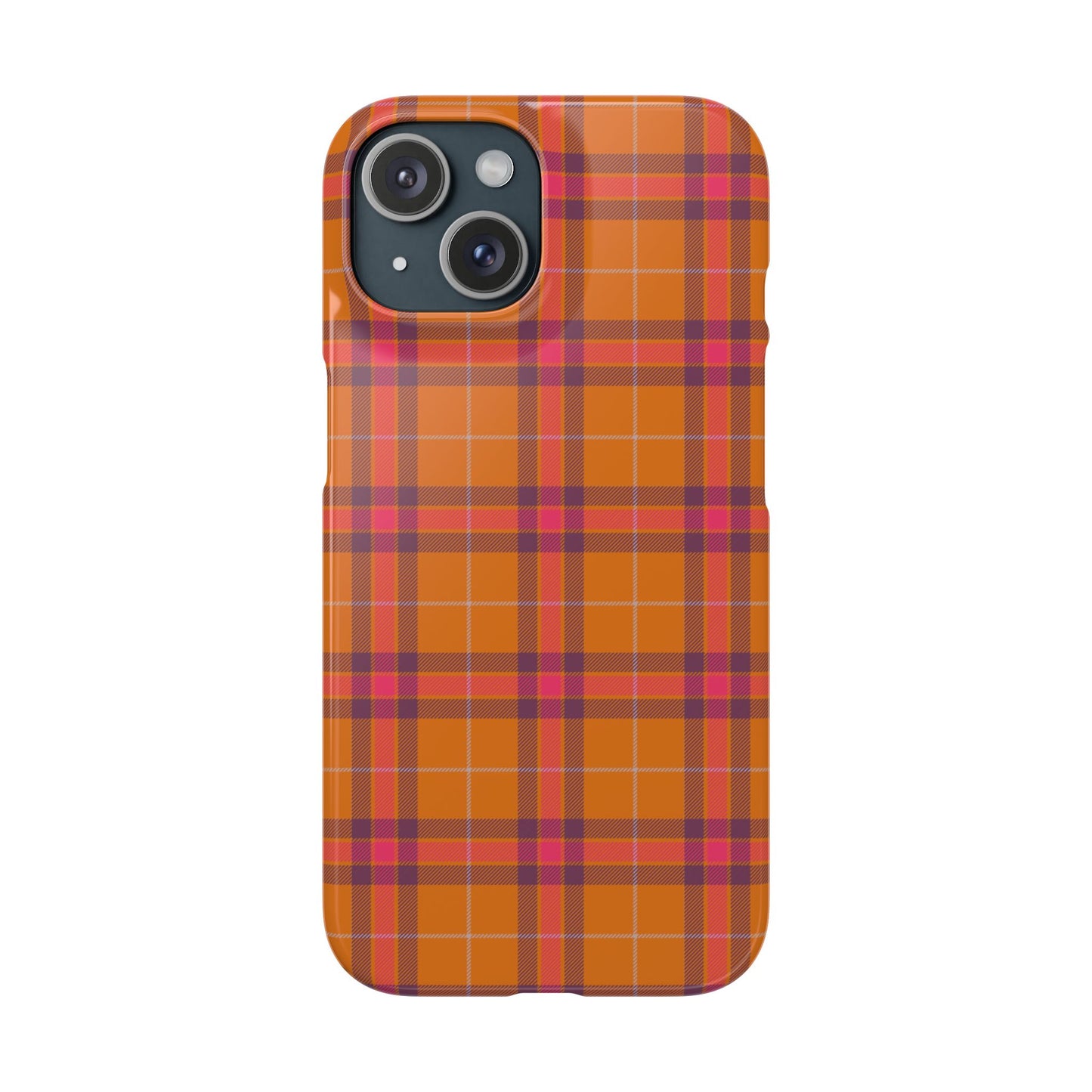 Orange Plaid Snap Phone Case — Autumn Plaid Phone Case