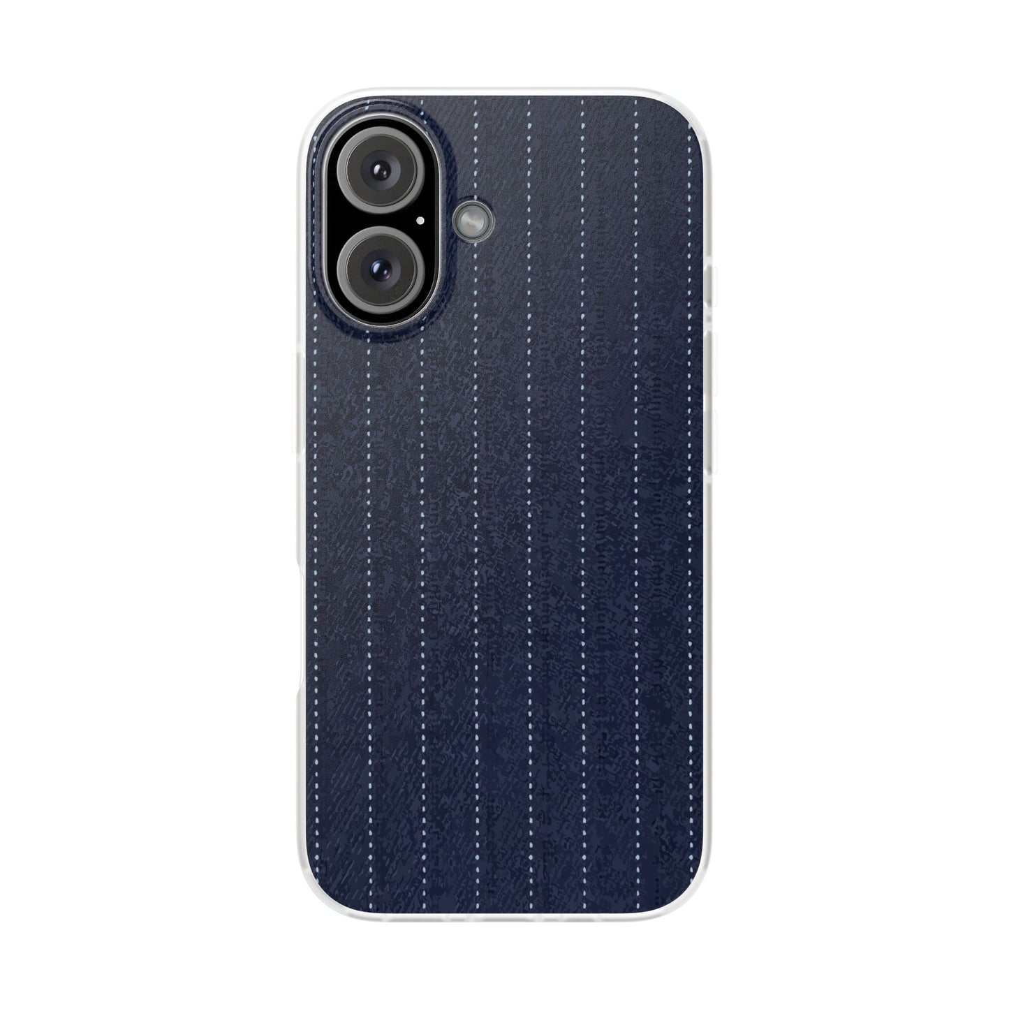 Navy Pinstripe Flexi Phone Case for Apple iPhone, Samsung Galaxy.