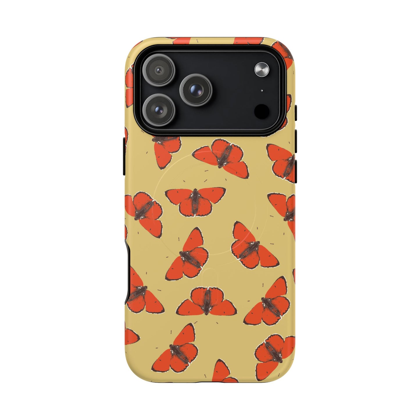 Red Butterflies Magnetic Phone Case — Tough Protective MagSafe Case