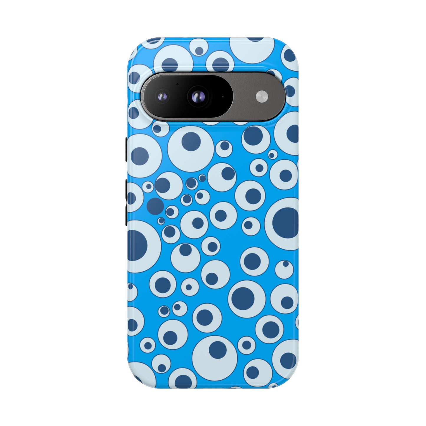 Blue Bubble Pattern Tough Phone Case — Retro Pop Circles Design