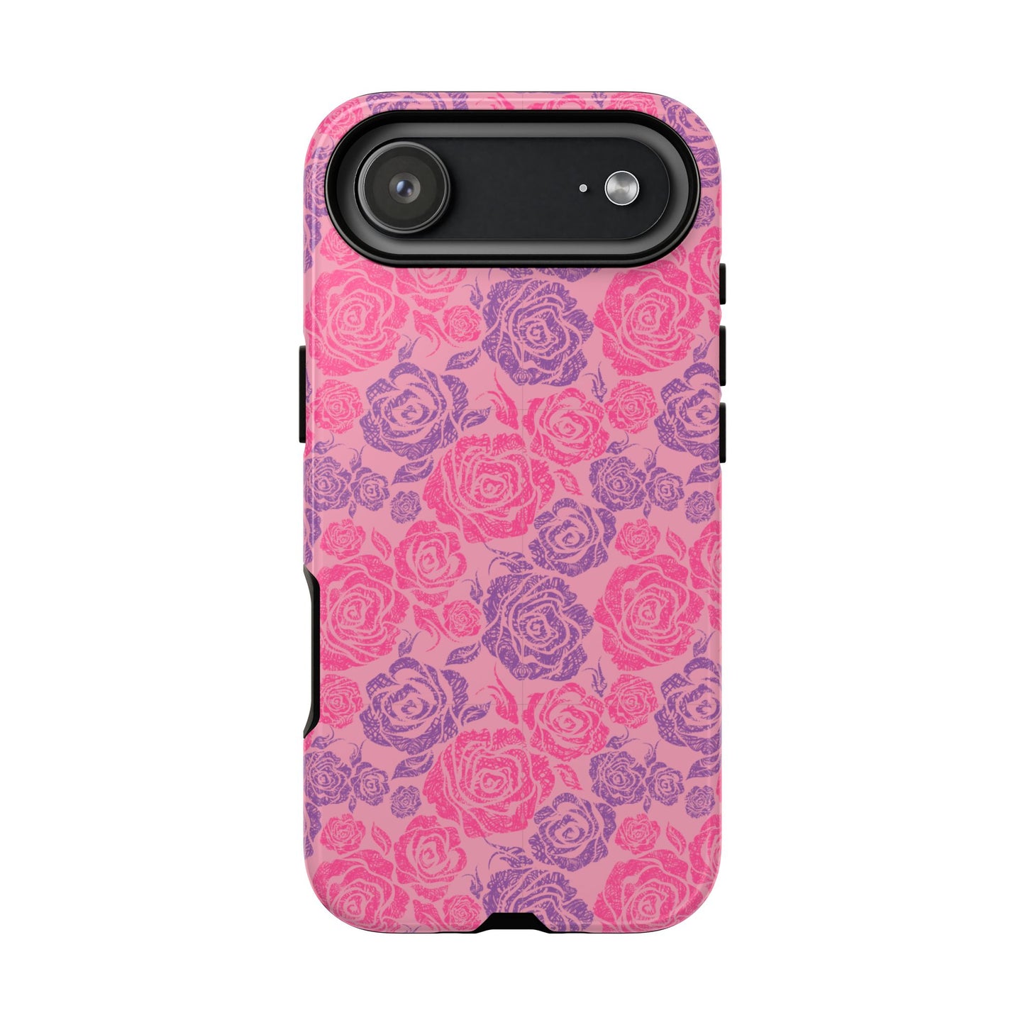 Pink & Lavender Rose Pattern Tough Phone Case