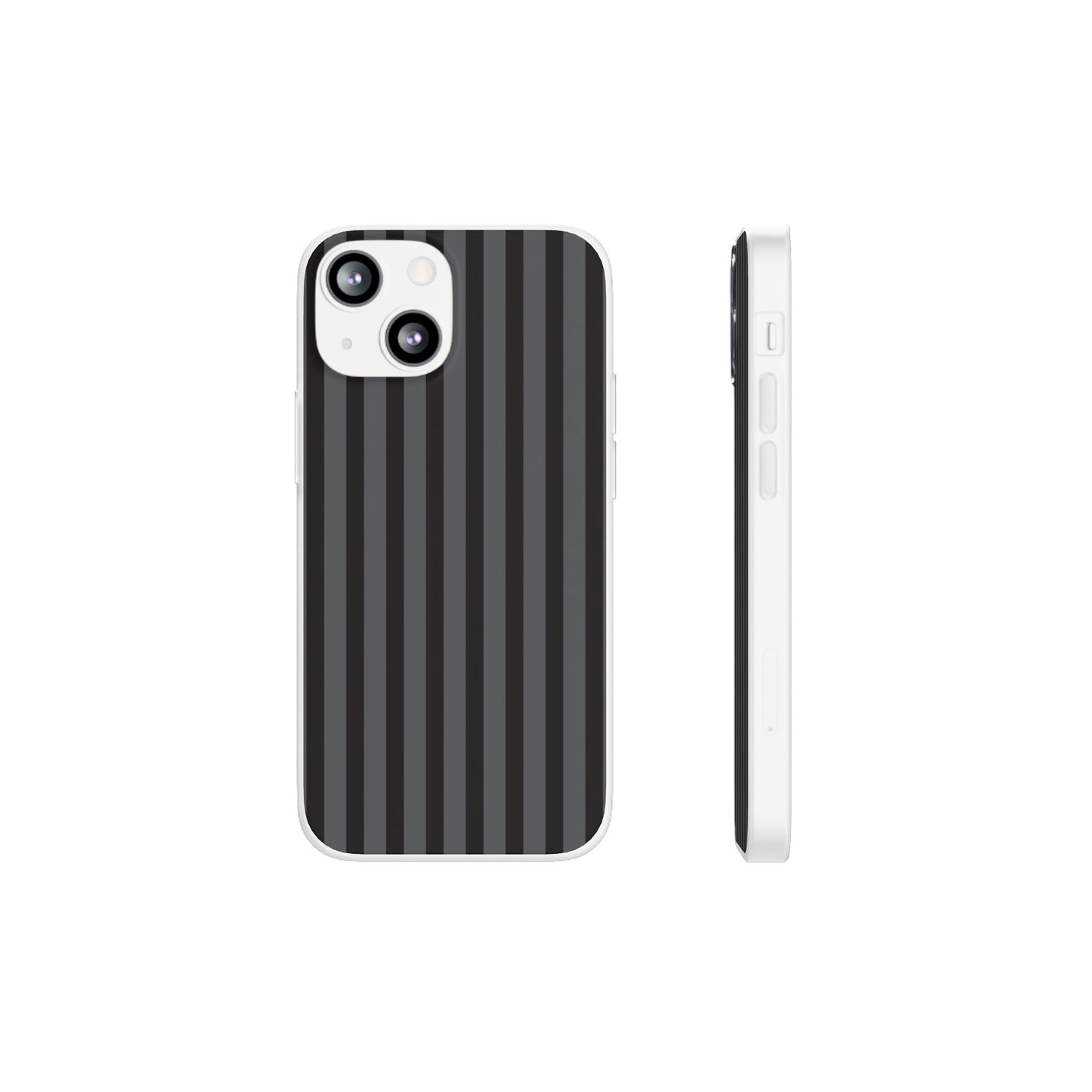 Black Stripe Flexible Phone Case for Apple iPhone, Samsung Galaxy.