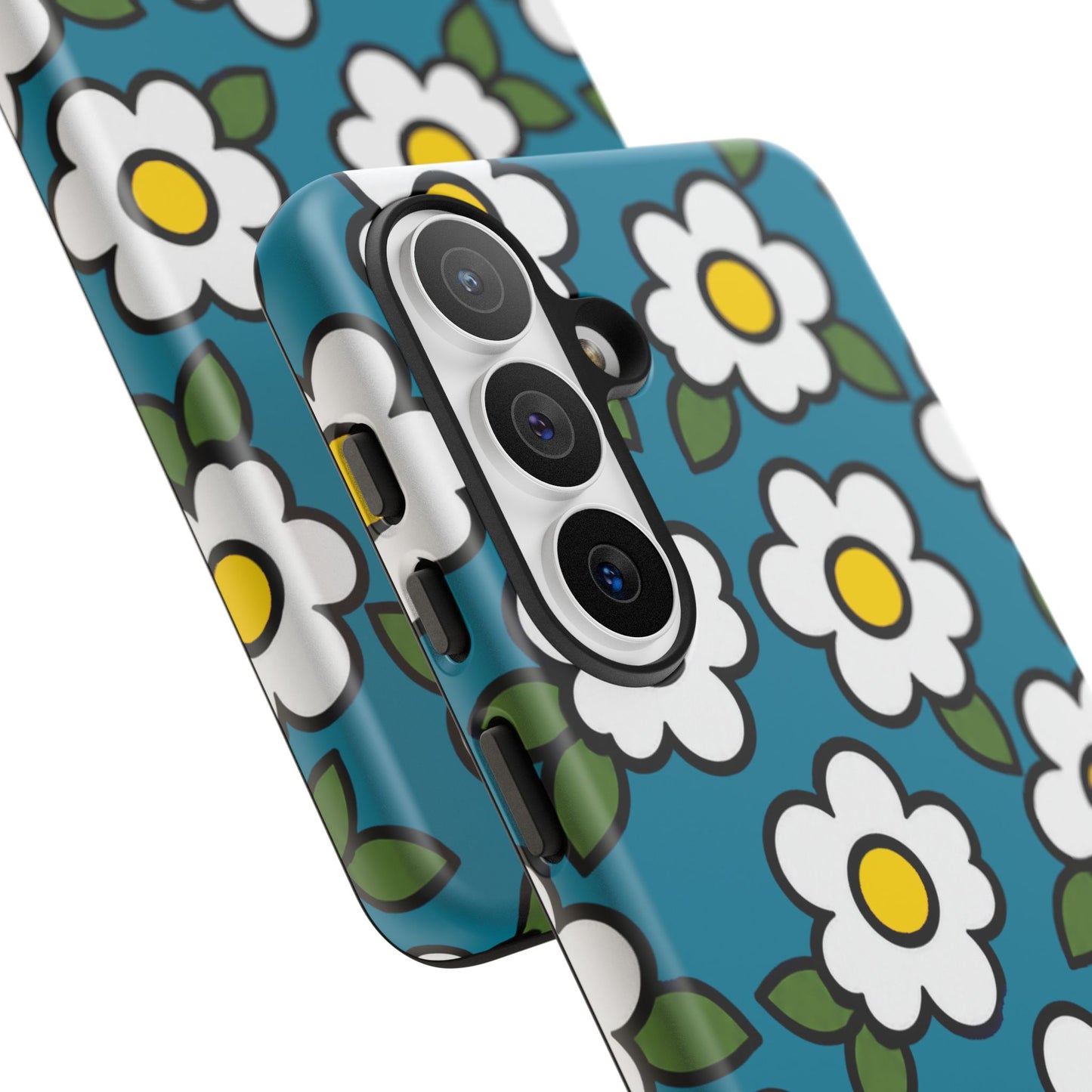 Blue Daisy Tough Phone Case — Floral Protective iPhone Cover