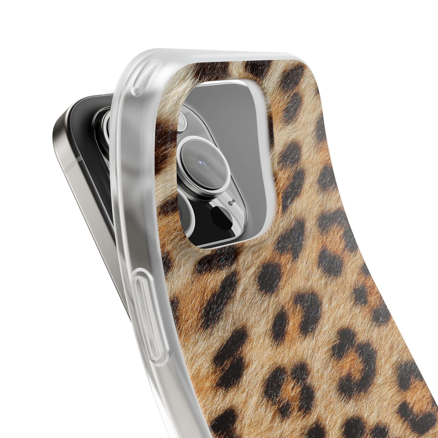 Leopard Print Flexi Phone Case — Soft-Touch Animal Print cover for Apple iPhone and Samsung Galaxy.
