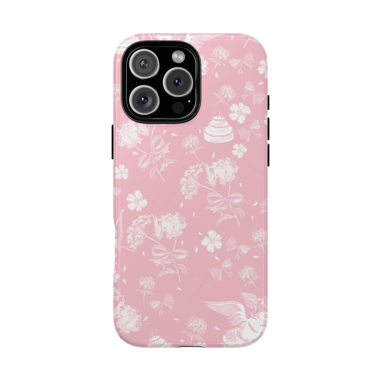 Floral Pink Tough Phone Case – Lightweight Protective Cover