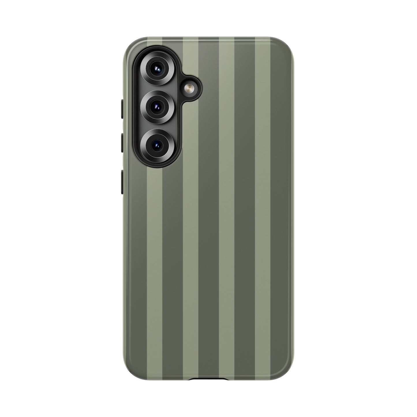 Olive Striped Tough Phone Case — Durable Military-Inspired Protective Cover