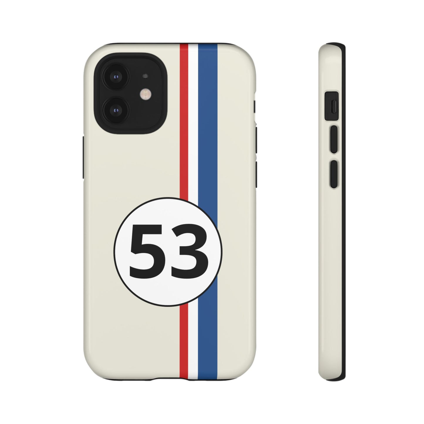 Racing Stripe Personalised Number Tough Phone Case for Apple iPhone, Samsung Galaxy and Google Pixel.