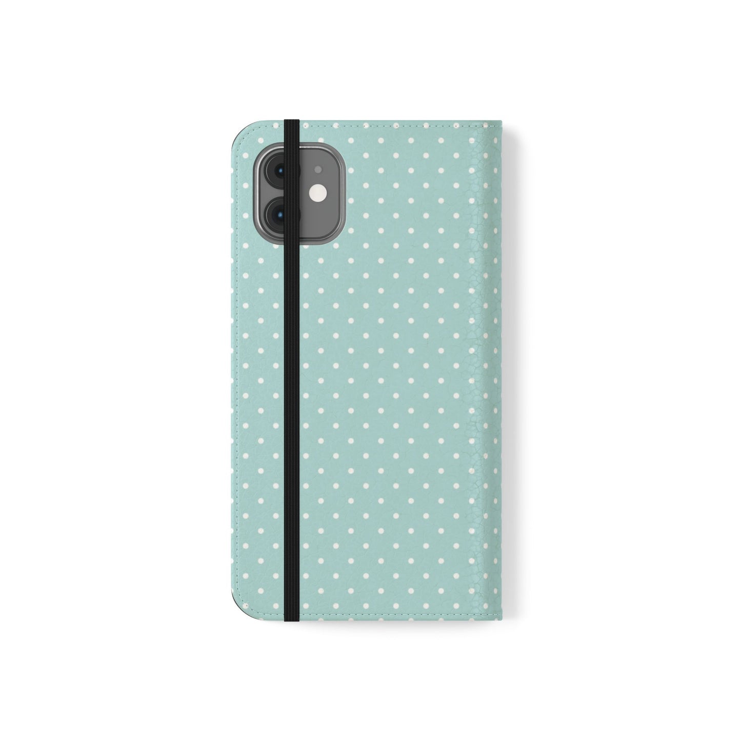 Polka Dot Flip Phone Case — Pastel Blue Polka Dot Wallet Cover