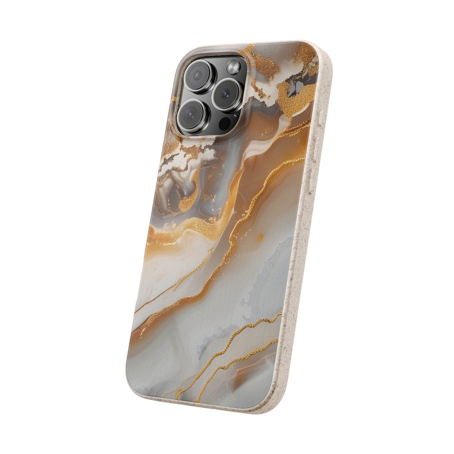 Biodegradable Marble Phone Case — Earth-Tone Agate, Eco-Friendly Phone Cover for Apple iPhone and Samsung Galaxy.