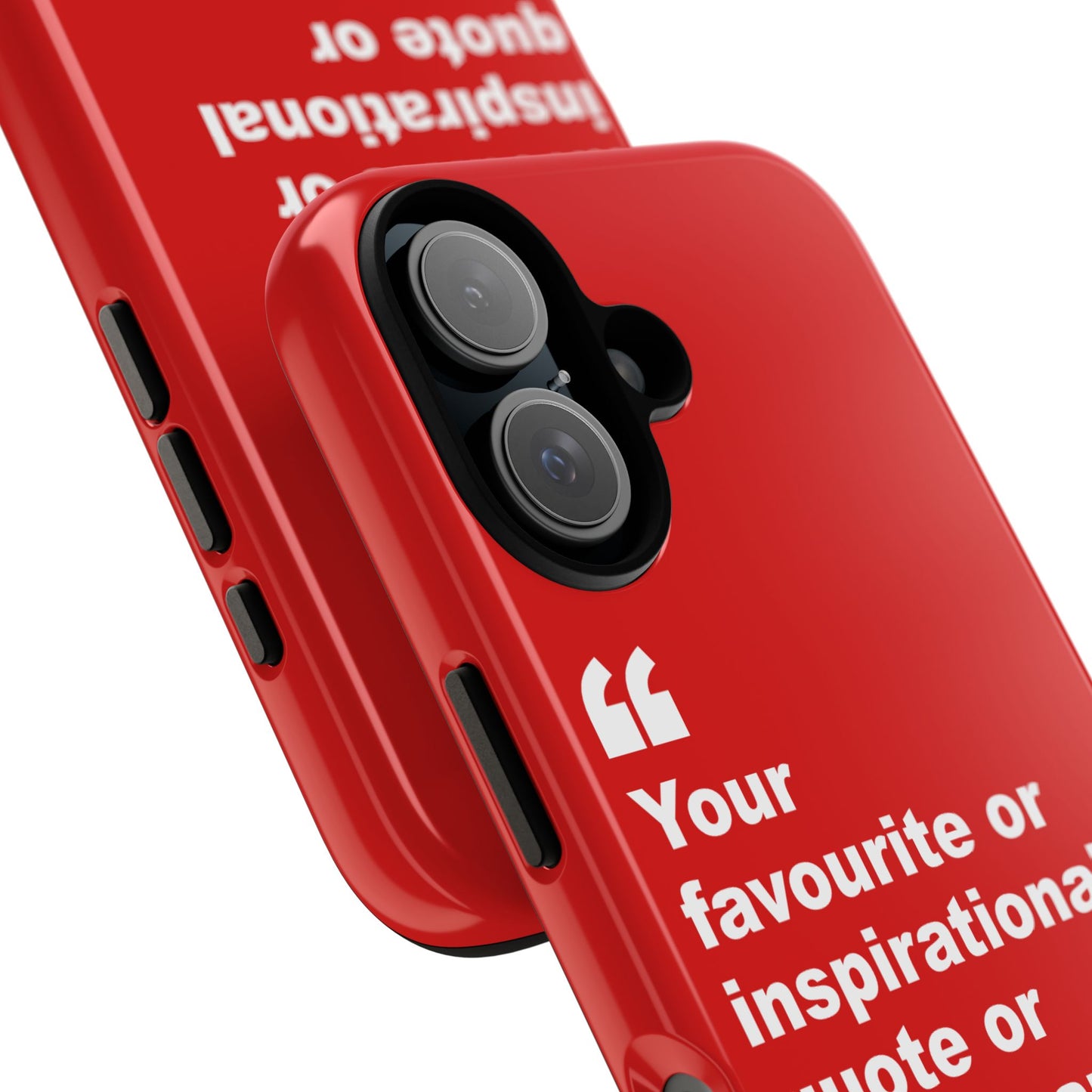 Personalised Inspirational Quote Tough Phone Case — Customizable Text Design