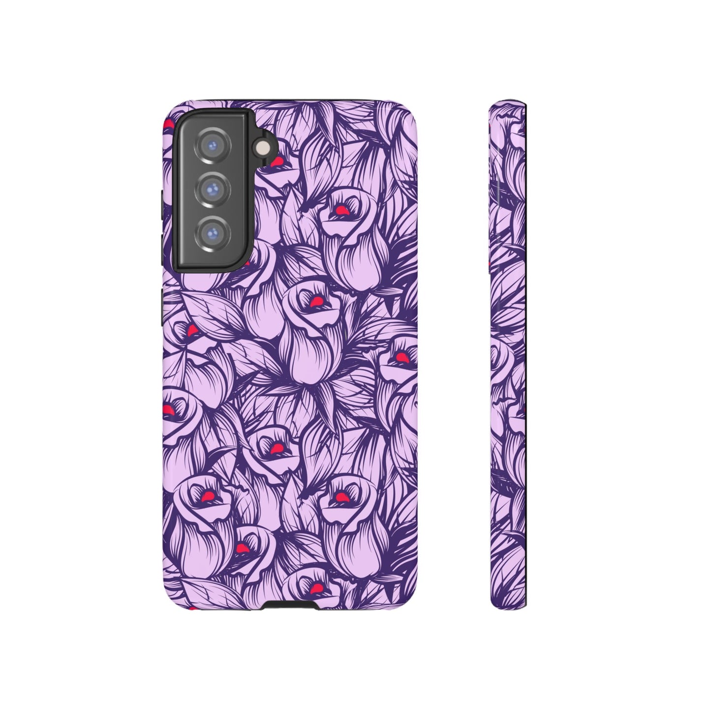 Botanical Floral Purple Rose Phone Case
