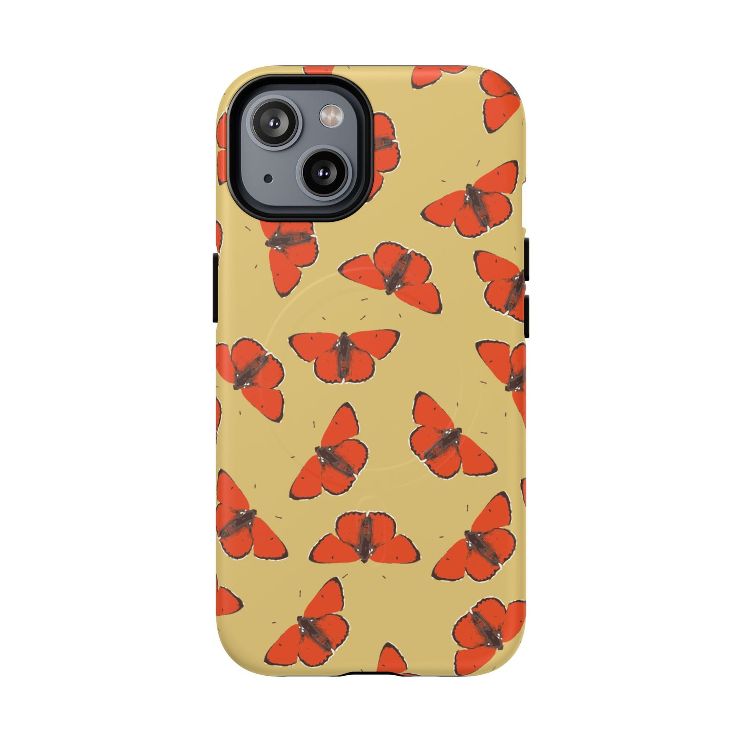 Red Butterflies Magnetic Phone Case — Tough Protective MagSafe Case