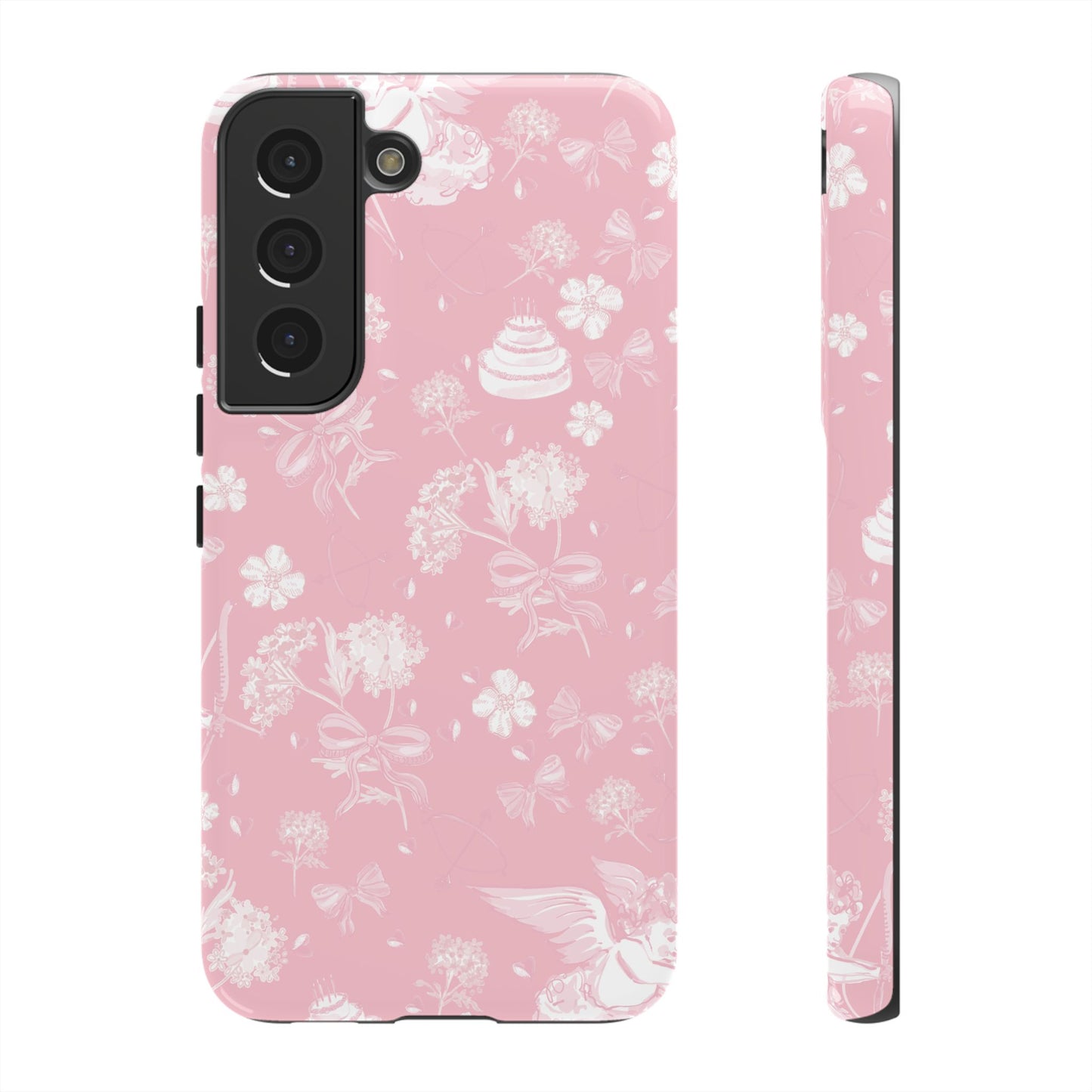 Floral Pink Tough Phone Case – Lightweight Protective Cover