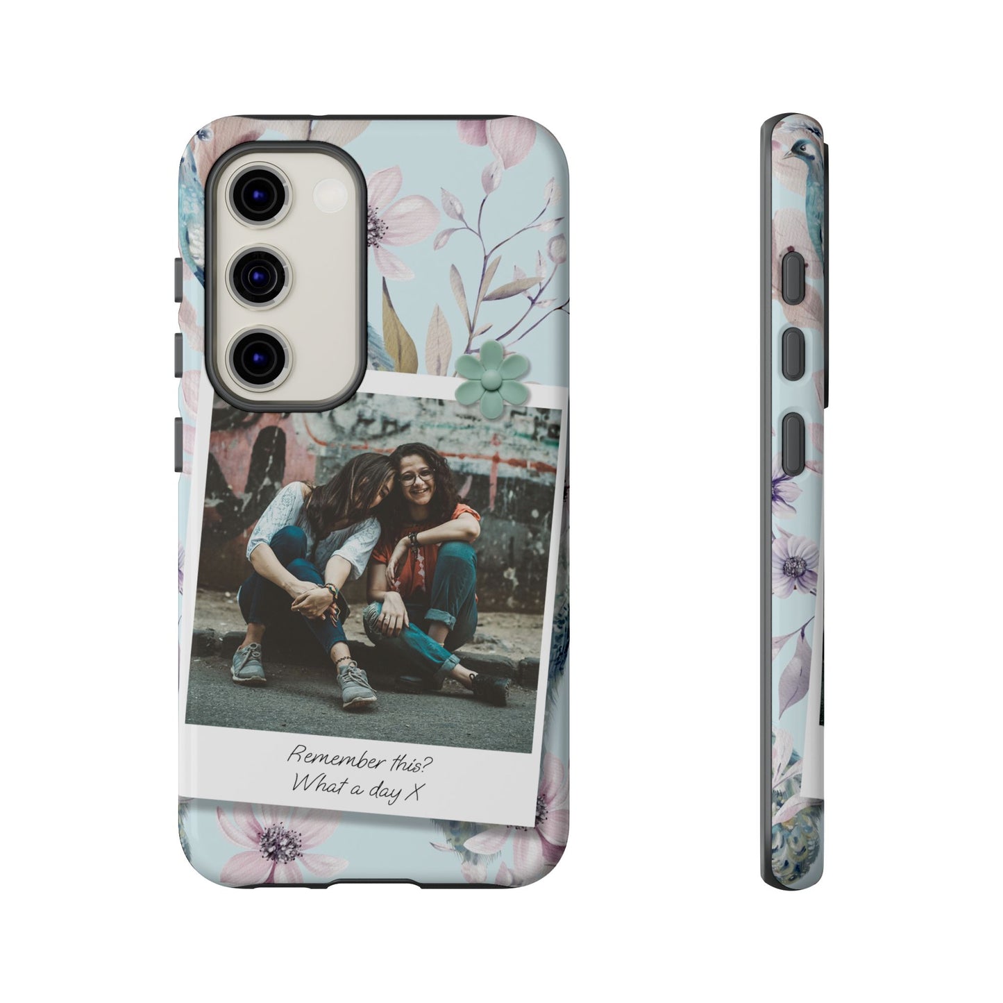 Single Image Personalised Floral Photo Tough Case for Apple iPhone, Samsung Galaxy and Google Pixel.