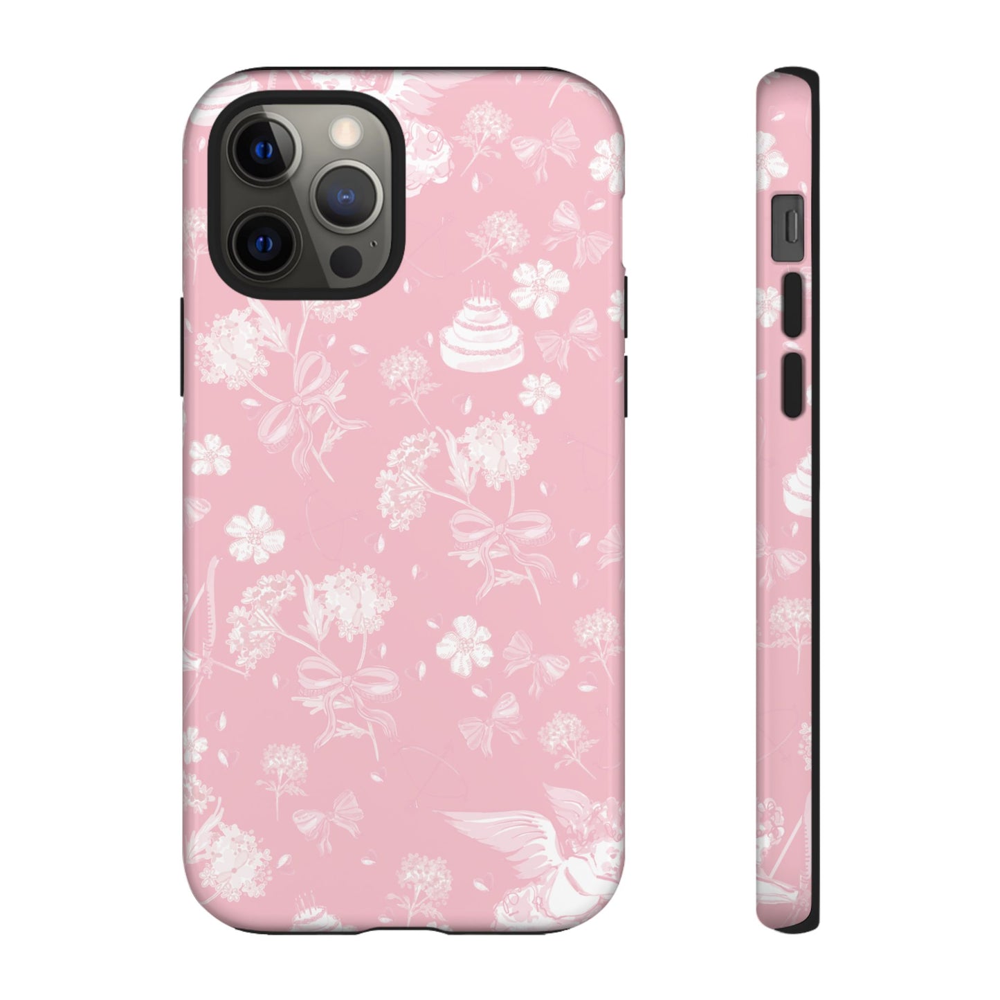 Floral Pink Tough Phone Case – Lightweight Protective Cover