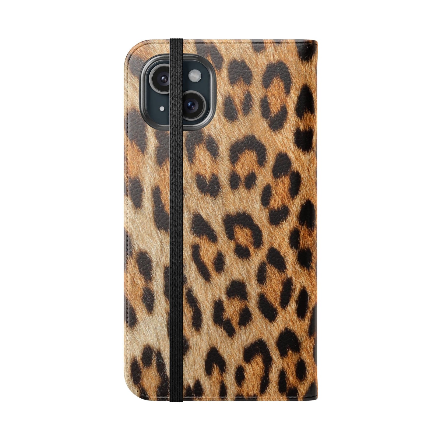 Leopard Fur Flip Phone Case — Leopard Fur Wallet Cover