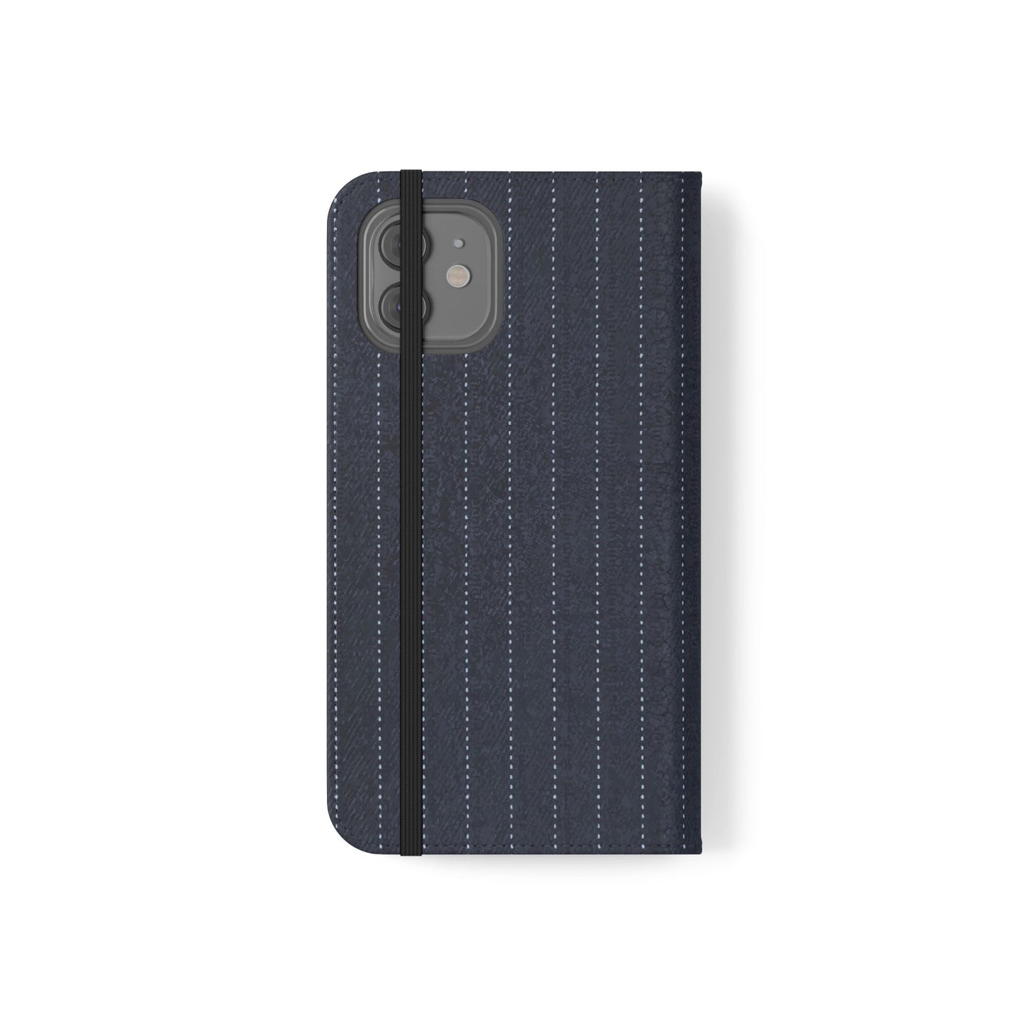 Pinstripe Flip Phone Case — Wallet Folio with Card Slots