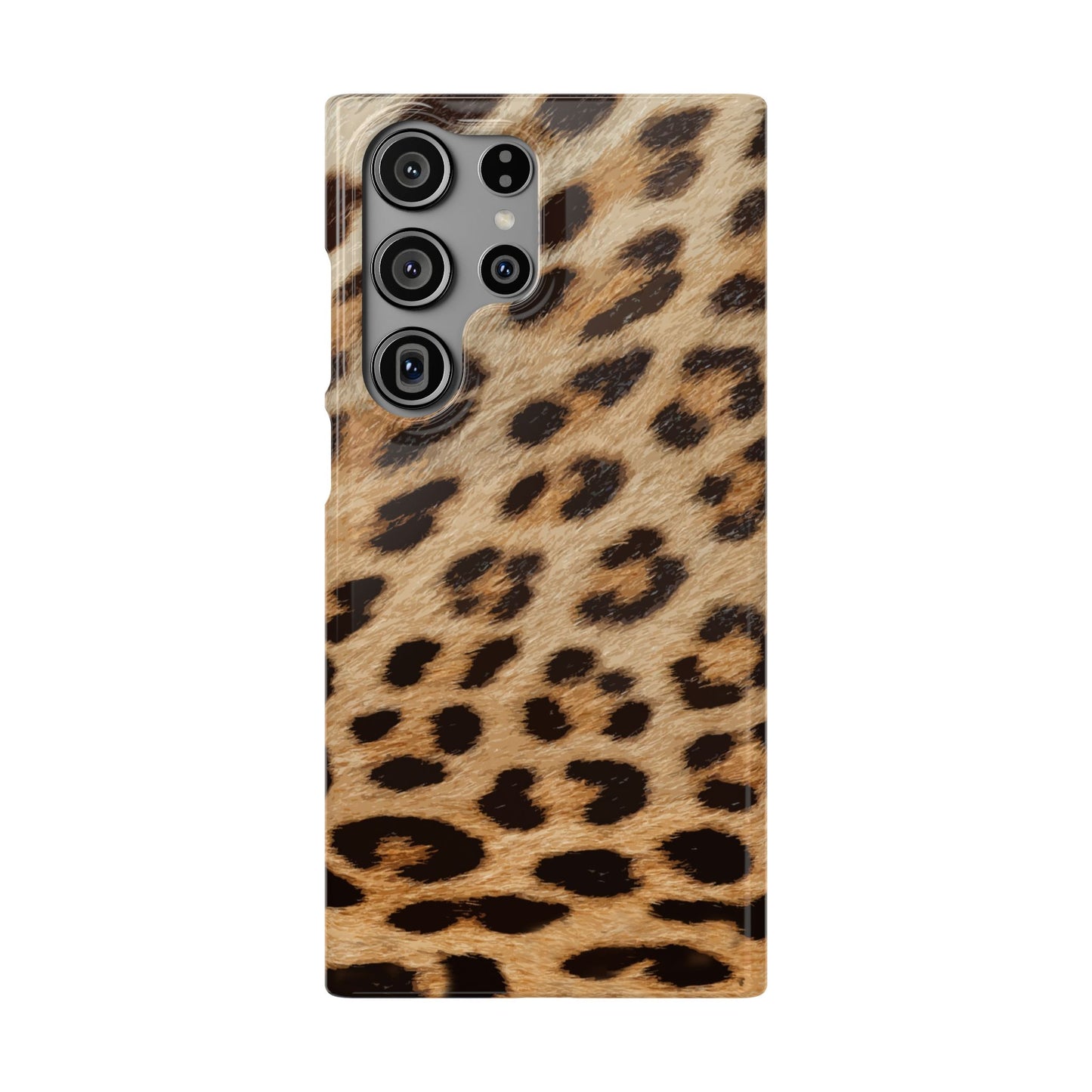 Leopard Print Slim Phone Case for Apple iPhone, Samsung Galaxy and Google Pixel.