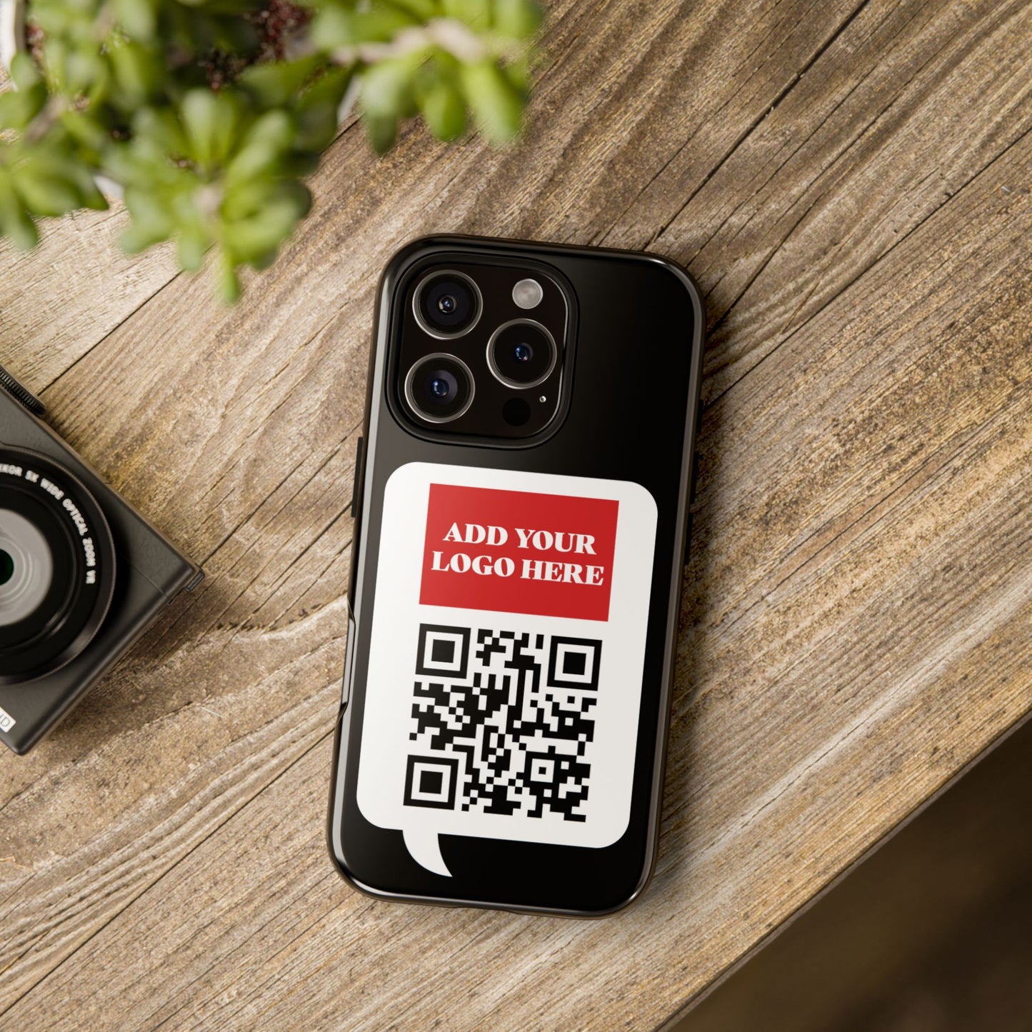 Custom QR Code and Logo Tough Phone Case — Contact Case