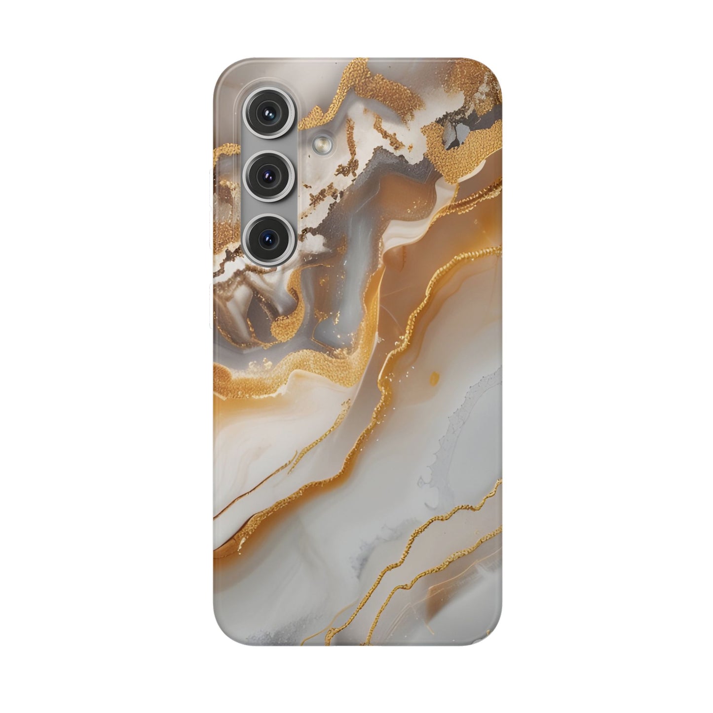 Gold Marble Flexi Phone Case for Apple iPhone and Samsung Galaxy.