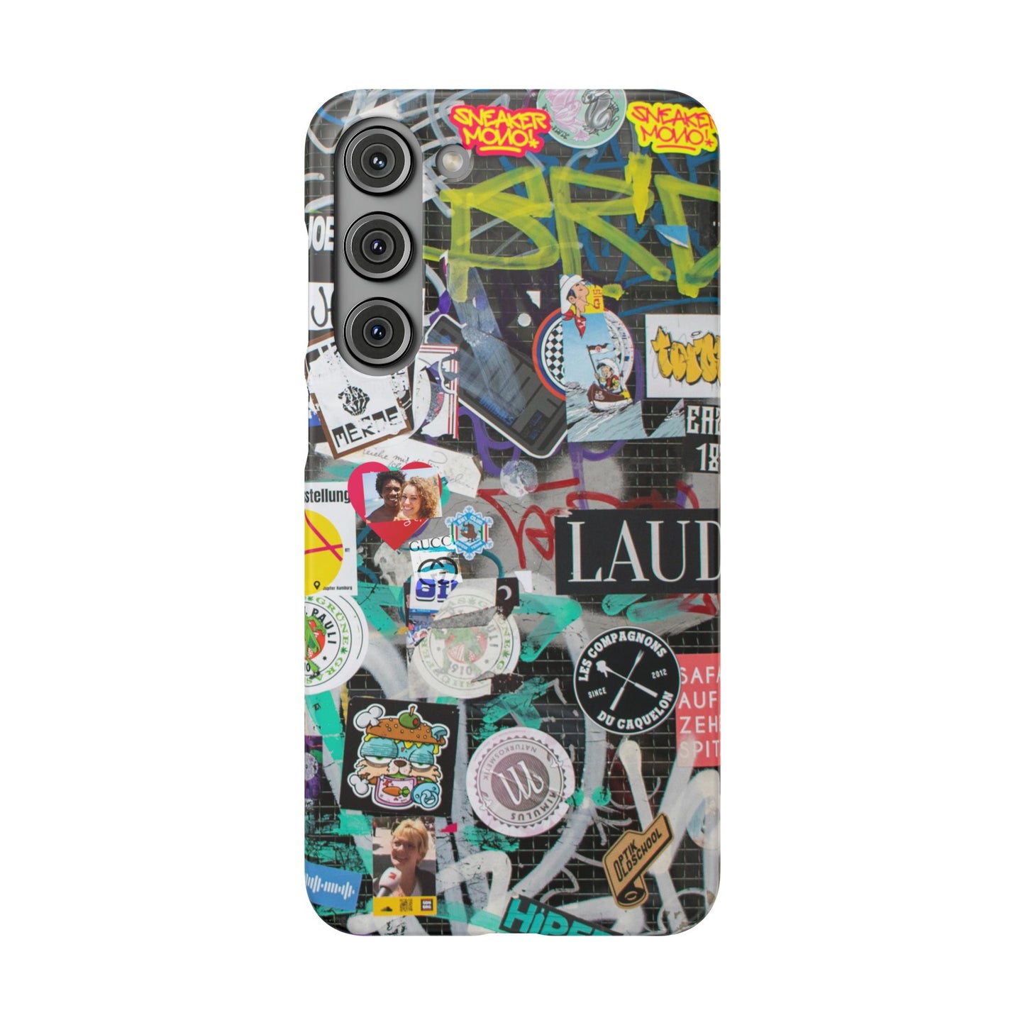 Sticker Bomb Personalised Graffiti Slim Phone Case for Apple iPhone, Samsung Galaxy and Google Pixel.
