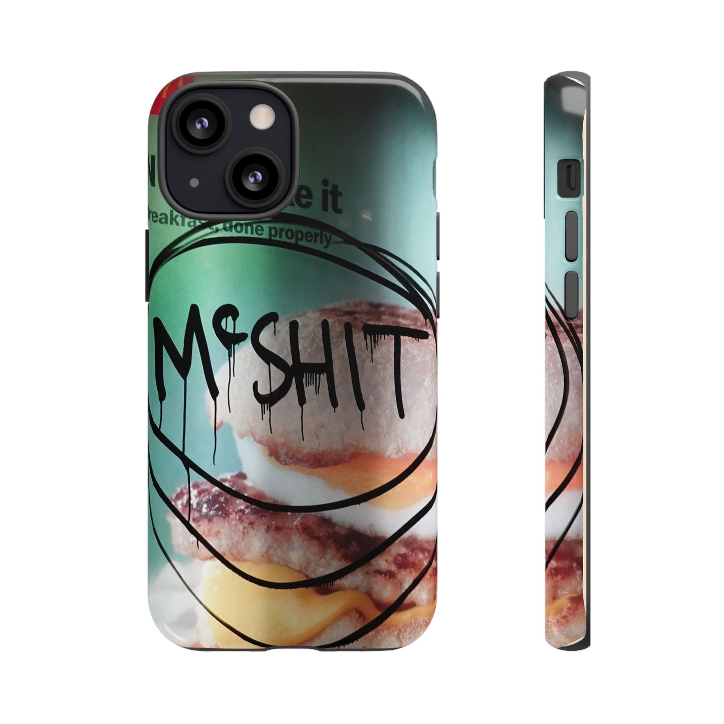 Phone Case — Grunge 'Misfit' Cheeseburger Design