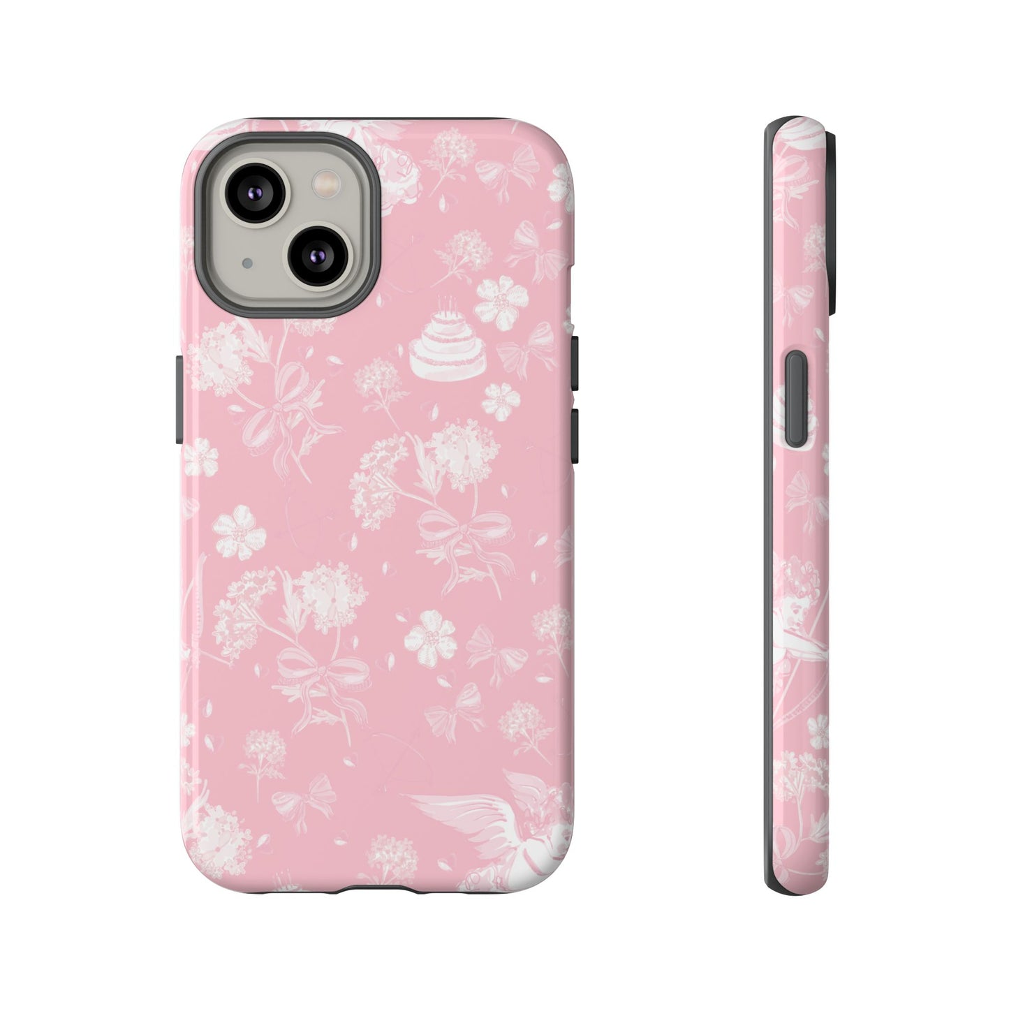 Floral Pink Tough Phone Case – Lightweight Protective Cover