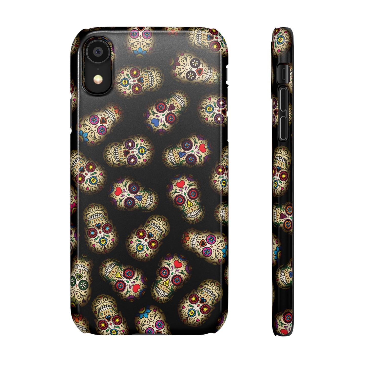 Sugar Skull — Day of the Dead Floral Slim Case for Apple iPhone, Samsung Galaxy and Google Pixel.