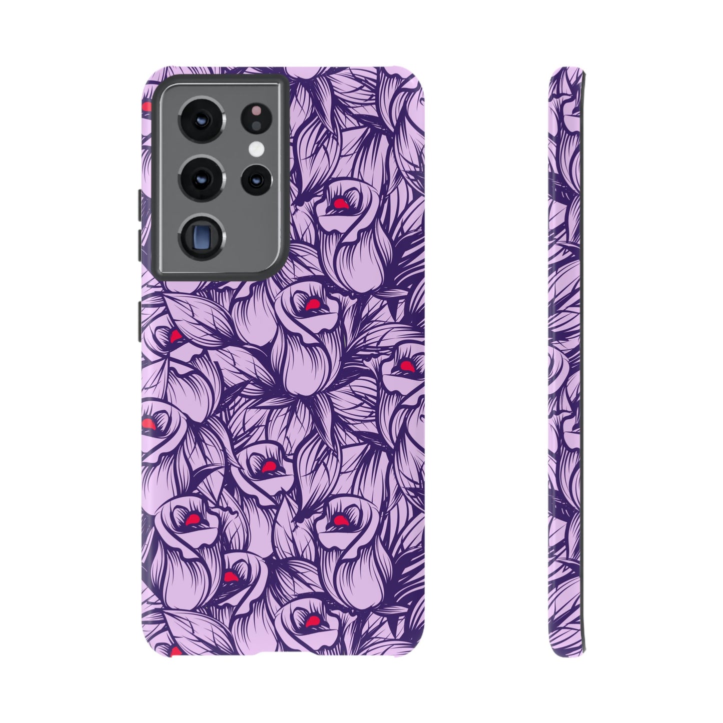 Botanical Floral Purple Rose Phone Case