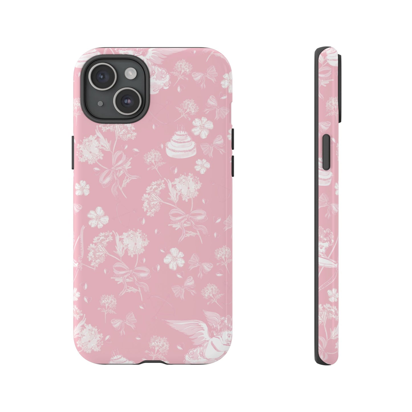 Floral Pink Tough Phone Case – Lightweight Protective Cover
