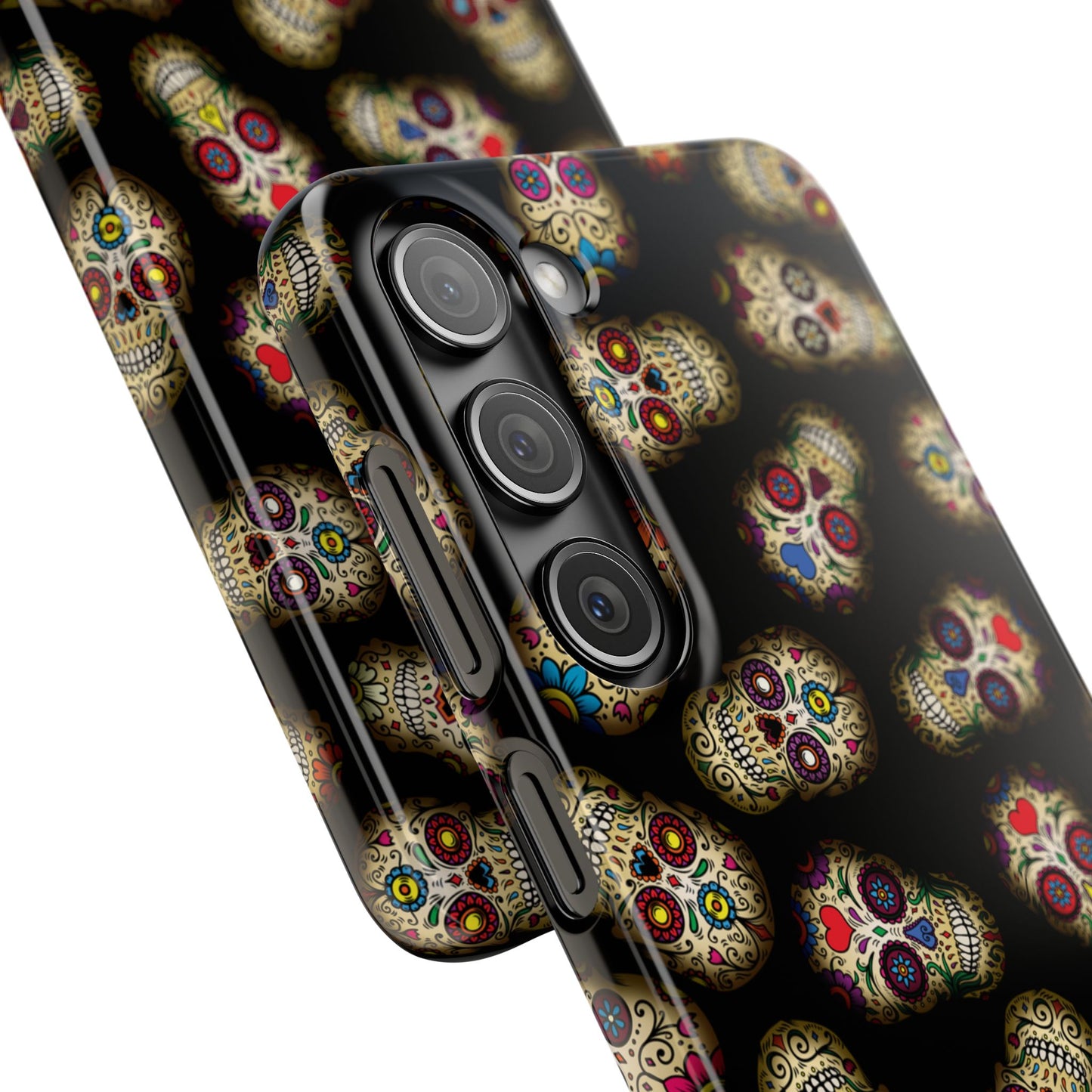 Sugar Skull — Day of the Dead Floral Slim Case for Apple iPhone, Samsung Galaxy and Google Pixel.