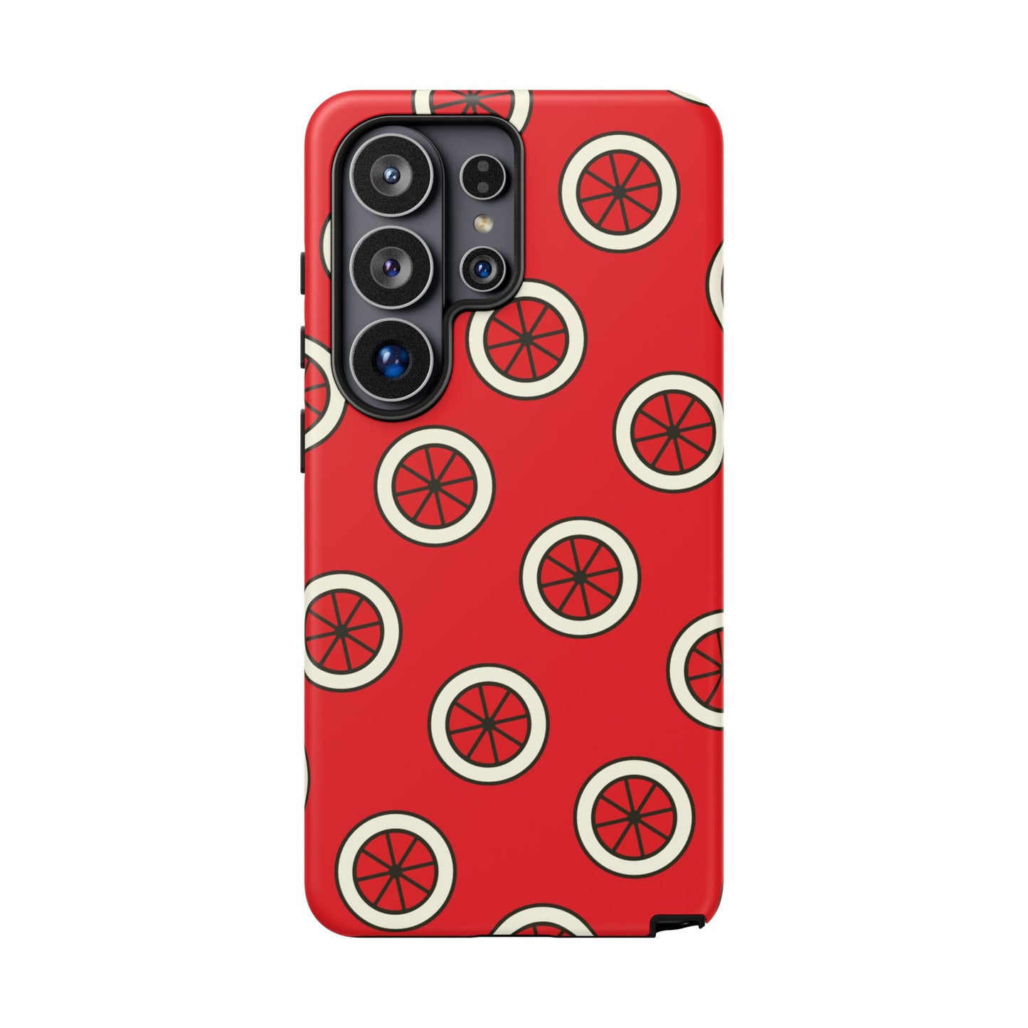 Red Citrus Pattern Phone Case — Protective Tough Phone Cover