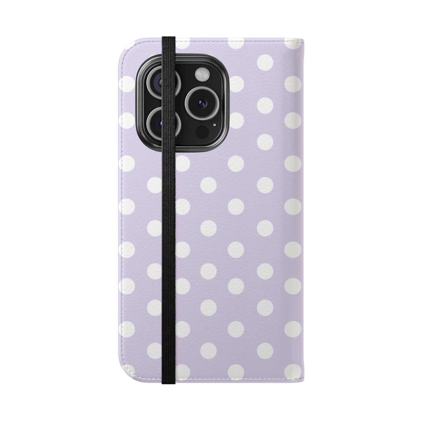 Polka Dot Flip Phone Case — Violet Polka Dot Wallet Cover