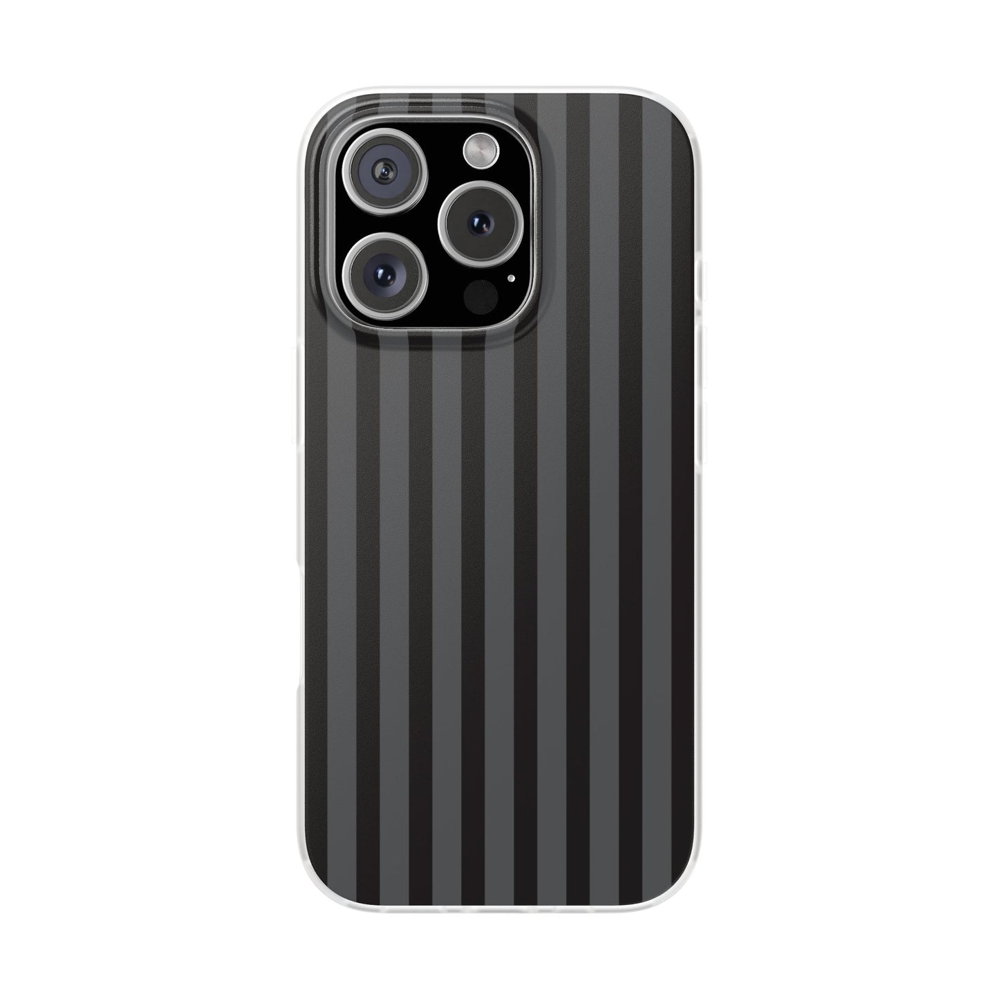 Black Stripe Flexible Phone Case for Apple iPhone, Samsung Galaxy.