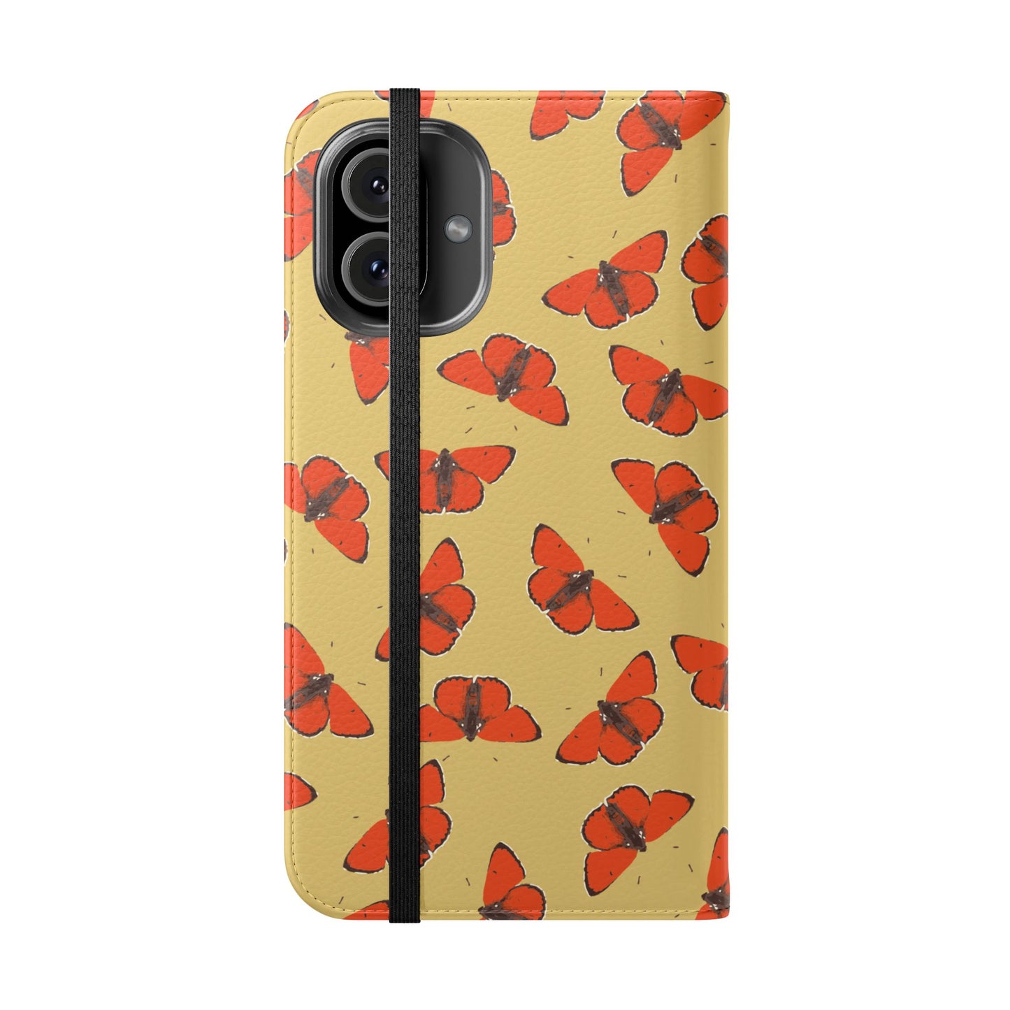 Red Butterflies Flip Phone Case — Flip Wallet Cover